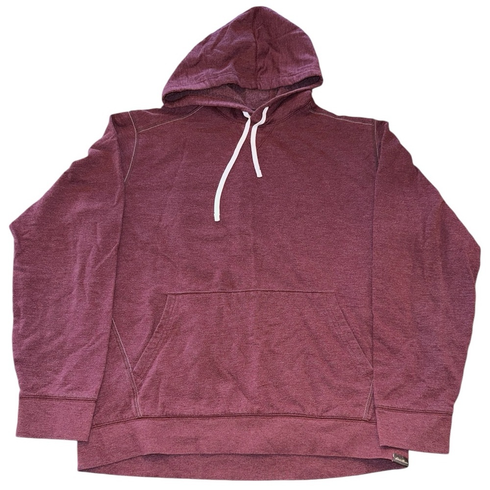 Men’s Eddie Bauer Maroon Red Pullover Hoodie Sweatshirt M